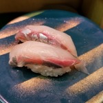 天下寿司 - シマアジ。