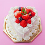 heart-shaped raw decoration cake