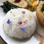 カフェアンドショップ ロータスランド - 2019/06/12 週替
      新玉ねぎ大豊作！感謝プレート 550円
      ・新玉ねぎのカップグラタン・新玉ねぎ入りプレーンオムレツ・エンサイ炒め・オニオンスープ・赤玉ねぎのスライス・フレッシュサラダ・ごはん