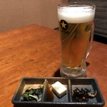 Kyoufuuoden To Tempura Ento - 生ビールとお通し