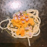 パスタ フレスカ ダンメン - 淡路由良産黒雲丹のパスタ