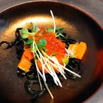 パスタ フレスカ ダンメン - 淡路福良産サクラマスの和凡 いくら添え わさび、ゆず風味