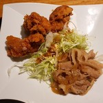 Washoku Resutoran Tengu - 鶏の唐揚げと豚肉の生姜焼