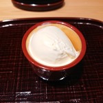 御料理 まつ山 - 獺祭二割三分の酒粕とクリームチーズのアイスクリーム