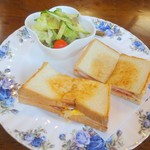 Takashima Kohi Ten - サンドイッチセット(ハムエッグトースト)