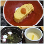 Yumeryouri hakatafukuichi - ◆玉子焼、明太子のせ ◆茶碗蒸し ◆お吸い物