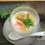 馬場乃町 はやし - 先附   馬鈴薯すり流し   ほたて  蟹 五加木
            芋そうめん も 入って
            丁寧で 細やかな お料理  はじめから わかります
            