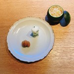茶禅華 - 左奥のクラゲのスダチ風味が爽やかでした