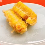 くすのき - このトウモロコシの切り方もすごい。甘くて美味しかったです