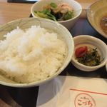 九州恵みのこづち - ご飯は嬉しい事に無料で大盛りにもしてくれますが私は普通でお願いしました。
