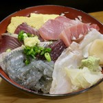 酒と魚 希唯 - ランチの海鮮丼(900円) ※現在ランチ営業は日曜のみ