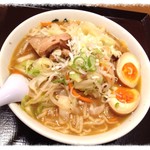 直久 - とんさいラーメン味噌 味付玉子 手打麺