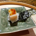 温石 - タイラギ手巻き鮨　シャクシャクで甘みが後を引くほど