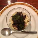 hikari-yurari - ホタルイカの墨煮、クスクス添え