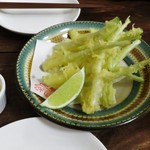 山ねこ料理店 - 島らっきょう天ぷら480円