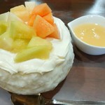 つばめ氷菓店 - ３種のメロン果肉ミルクマスカルポーネ