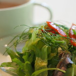 ガーデンカフェ リプル - ランチセットのサラダとスープ