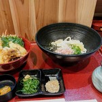 うどん居酒屋 海士麺蔵 - 上天丼とミニうどんのサービス定食Ｃ