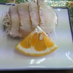 せと食堂 - あわびざるそばのアワビ