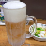 鳥源 - 生ビールとお通し