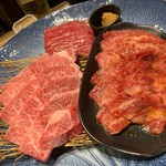 焼肉屋 かねちゃん 至粋亭 - 三石牛　3種盛り合わせ