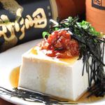 チャンジャ奴(Chilled tofu topped with Changja)