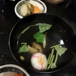 うなぎ 仙見 - お吸物・お漬物