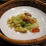 蓮香 - 旗津港のホタルイカ春キャベツ香り炒め