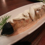 西天満バル - 焼ナスのゴマチーズソース￥３５０