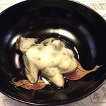 浪速割烹 㐂川 - サロマ湖牡蠣の低温昆布出汁茹で　百合根の山椒ぴゅれ