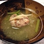 浪速割烹 㐂川 - 背子蟹の寄せ身・東住吉の田辺大根・きくらげ・軸蕪と葉蕪ぴゅれ・針生姜