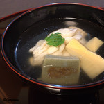 御料理 寺沢 - 鮎魚女と蓬麩､筍の椀物