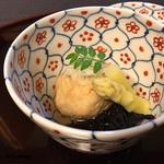 御料理 寺沢 - 毛蟹の飛龍頭､香茸､ﾎﾜｲﾄｱｽﾊﾟﾗ