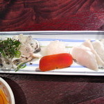 賛否両論 - フグのタタキ、皮、自家製カラスミ　2011年12月