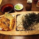 安田屋 - 天ざる蕎麦  (税込み 1200円)