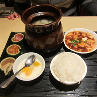 金香楼 - ランチ：鶏肉と大根の壺スープ+豆腐煮こみ