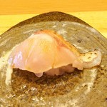 天ぷら たけうち - アカムツ昆布締めとイカソーメン