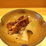 天ぷら たけうち - 筑後川天然鰻の蒲焼きと糸島の蒸したアワビ