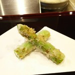 天ぷら たけうち - アスパラ