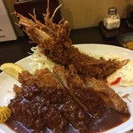 とんかつ ひろ喜 - 特選ロースとんかつ ＆ 海老フライ定食（￥1500）