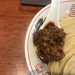 麺処ほん田 - 坦々つけ麺 中盛＋辛いひき肉
      
      辛いひき肉のレンゲ