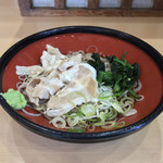 そばの神田 東一屋 - アサソバビンボー！  
      冷やし朝そば＋肉！
