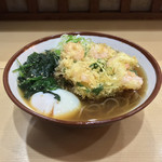 そばの神田 東一屋 - アサソバビンボー！  
      朝そば＋えびかき揚げ！
