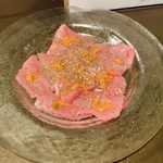 洋食堂 - 鮪のカルパッチョ 粒うにのせ