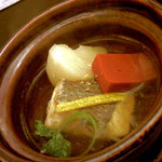 里湯昔話・雄山荘 - -炊合せ- 鯛かぶら鍋。