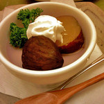 里湯昔話・雄山荘 - -甘味- さつま芋のプリン。