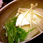 里湯昔話・雄山荘 - 湯豆腐。