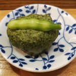 自然派中華 クイジン - 四川麻婆豆腐ランチ  点心　ヨモギとわらびの焼売 さや大根添え