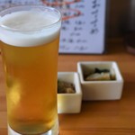 魚菜　わこん - ビールとお通し