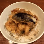 Tenyoshi - 締めのかき揚げ丼、こなすの天ぷら付